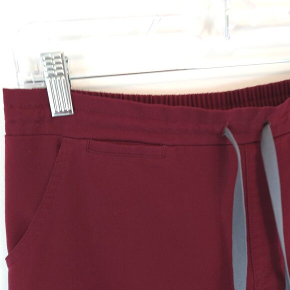 Figs Women's Yola Skinny Scrub Pants In Burgundy - Picture 5 of 16